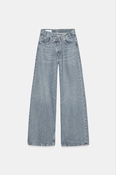 Джинси zara wide leg на запах