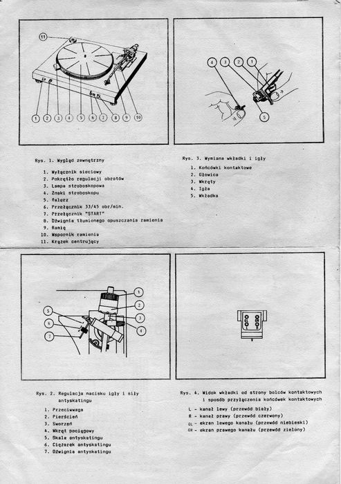 Gramofon UNITRA FONICA GS-461 srebrny