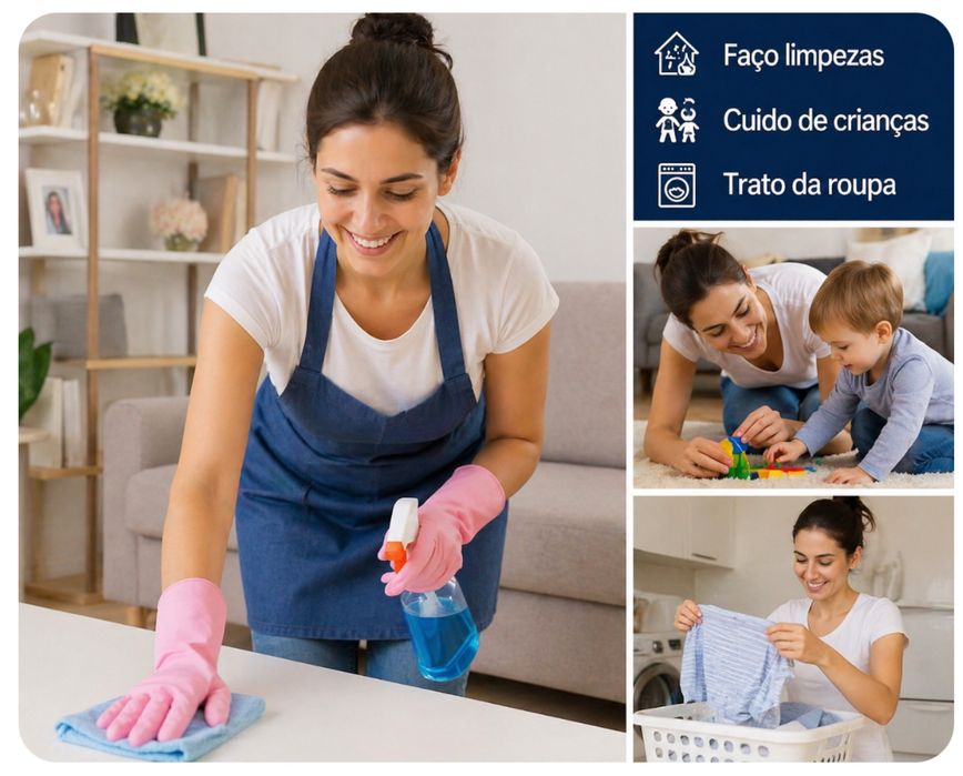 Limpeza profissionais/casa/ferro/crianças