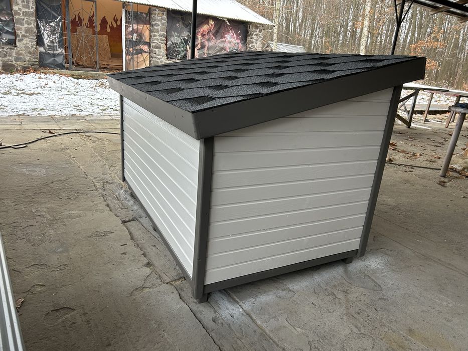 Велика утеплена собача буда для собак будка