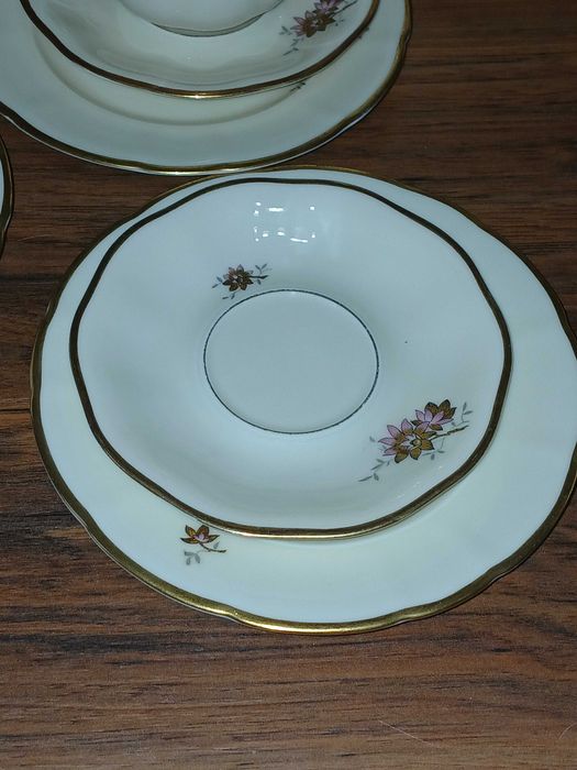 Stary serwis PirkenHammer ecru ze łotem do kawy