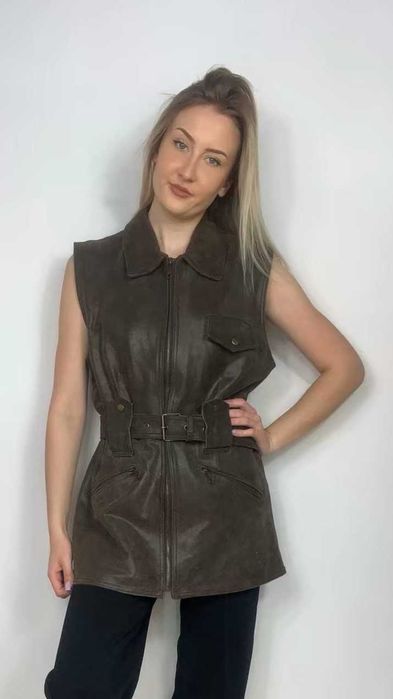 Kamizelka skóra naturalna rozmiar XL.