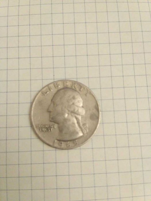 quarter dollar liberty 1965 перевертыш