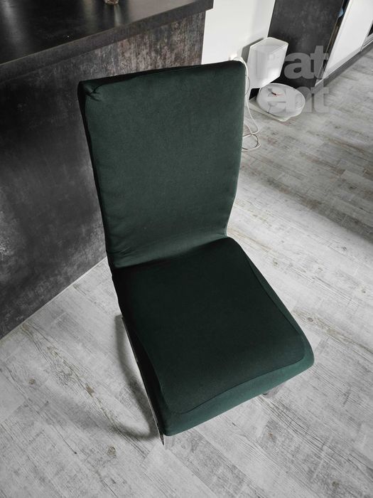 Pokrowce na krzesła elastyczne 4 sztuki butelkowa zieleń