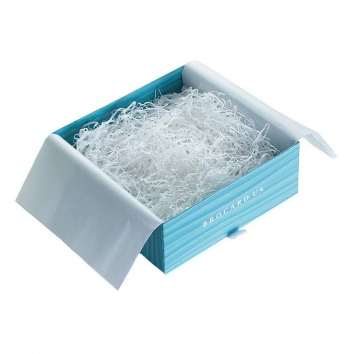 Подарункова коробка бірюзова brocard 20х20х8 см