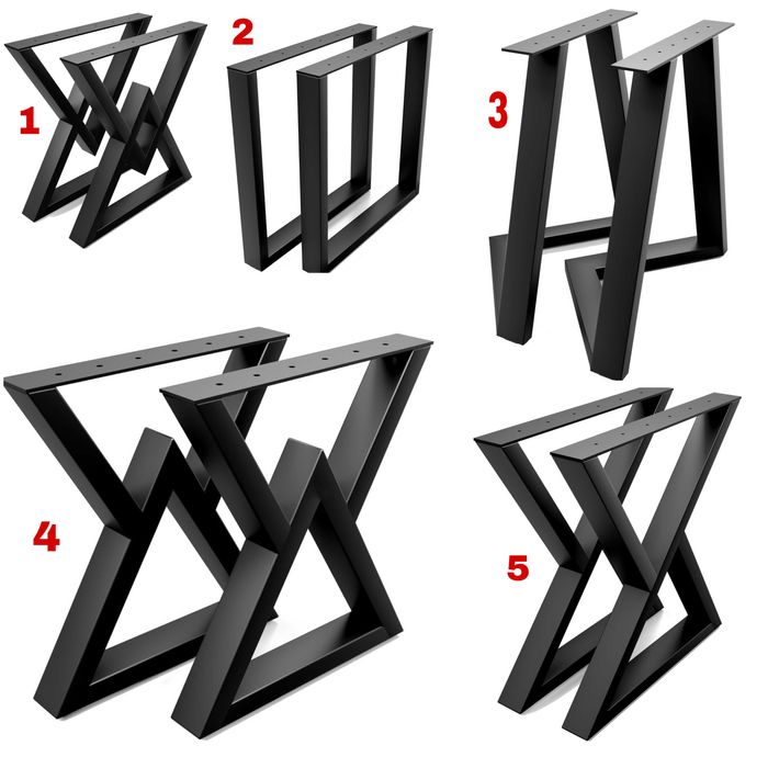 Stół dębowy z metalowymi nogami - Styl Loft