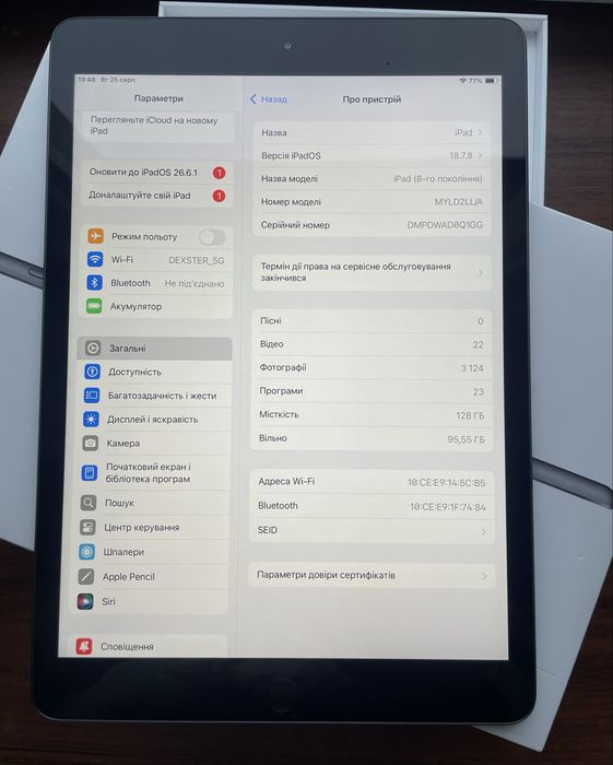 Ipad 8gen 128gb 10.2 Neverlock