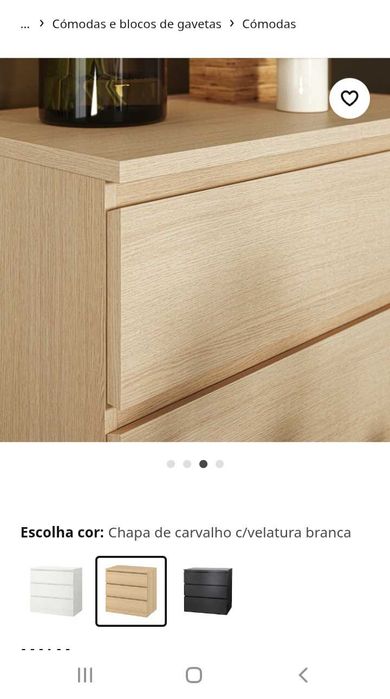 Comoda c/3 gavetas IKEA