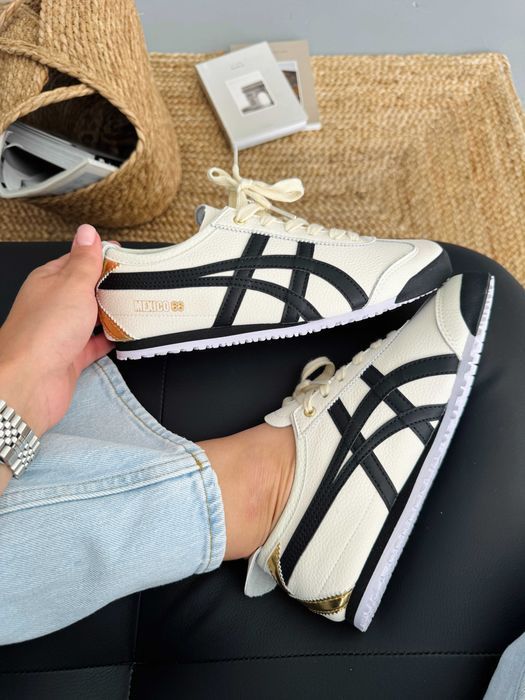 Кросівки Asics Onitsuka Tiger Mexico Black/Beige premium | Кроссовки Асикс жіночі