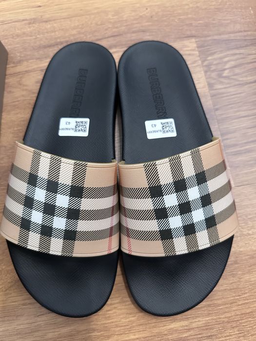 Тапки Burberry тапки барбері шльопанці барбері