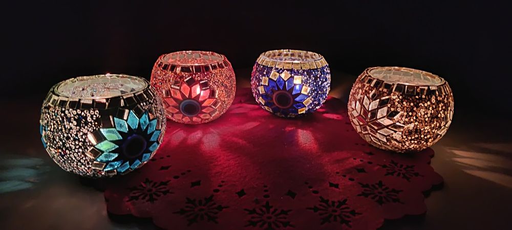 Tureckie lampki mozaikowe