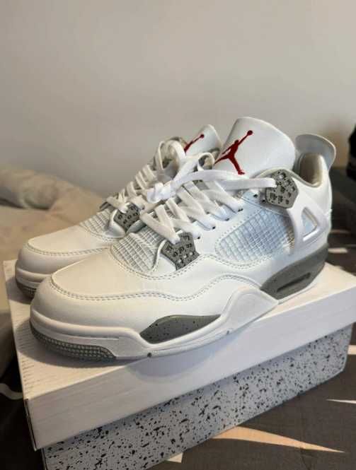 Nike Air Jordan 4 Retro White Cement   37.5