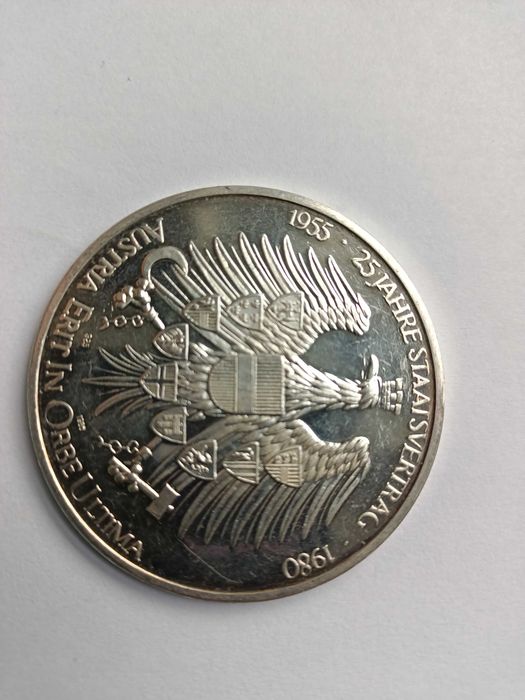 Austria Hofreitschule 1980 Medal Srebro Ag 925 waga 35 gram