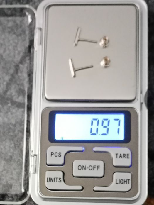 Kolczyki srebrne kreseczki 1 cm