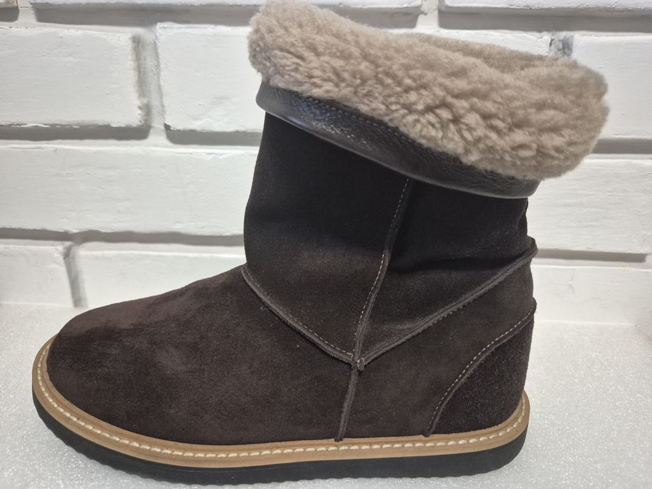 Сапоги угги женские зимние замшевые