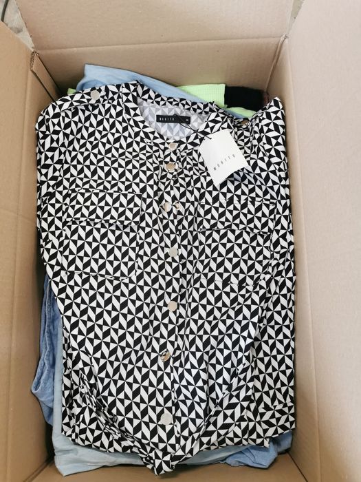 Paczka 10kg odzież letnia damska. Cream + pierwszy gatunek. Wys. olx