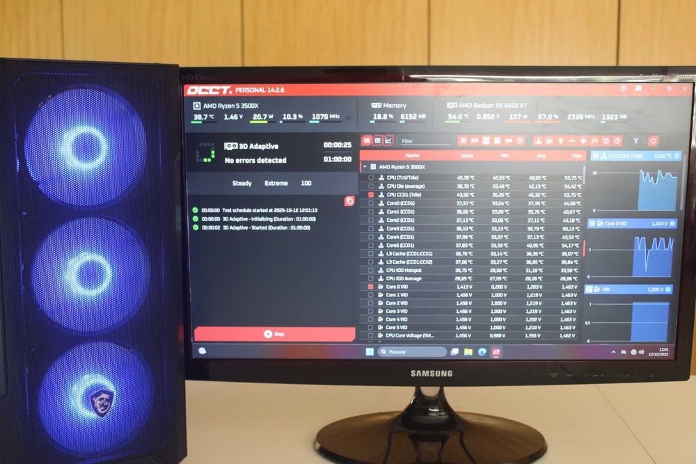 PC Gaming Novo | Ryzen 5 3500X + RX 6600 XT + 32GB RAM | 1TB NVMe