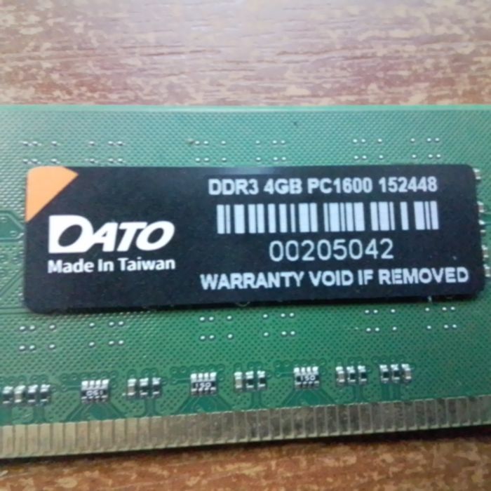 Оперативна пам'ять Dato ddr3 4gb pc1600 udimm
