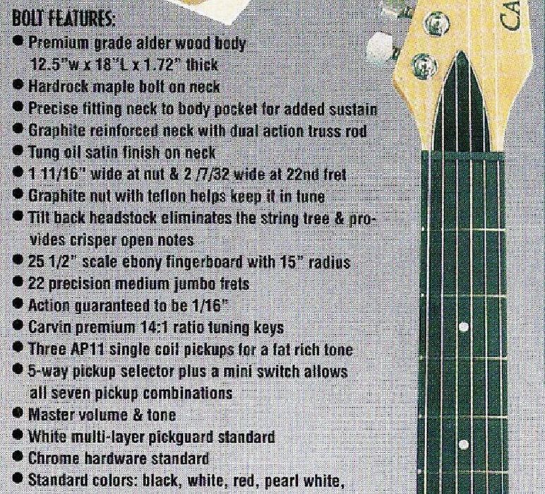 Carvin Bolt T HSS Stratocaster