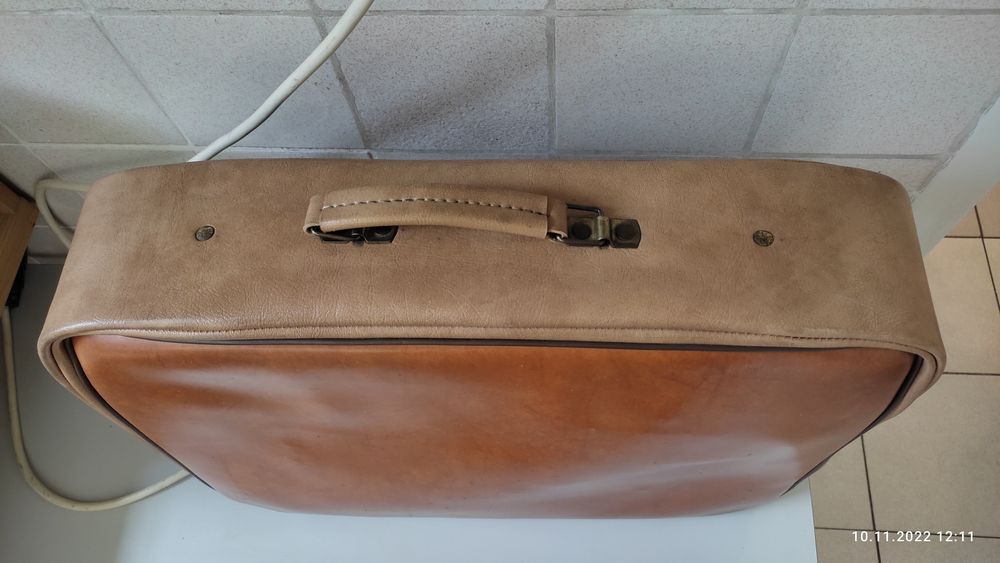 Torba podróżna pełna skóra PRL