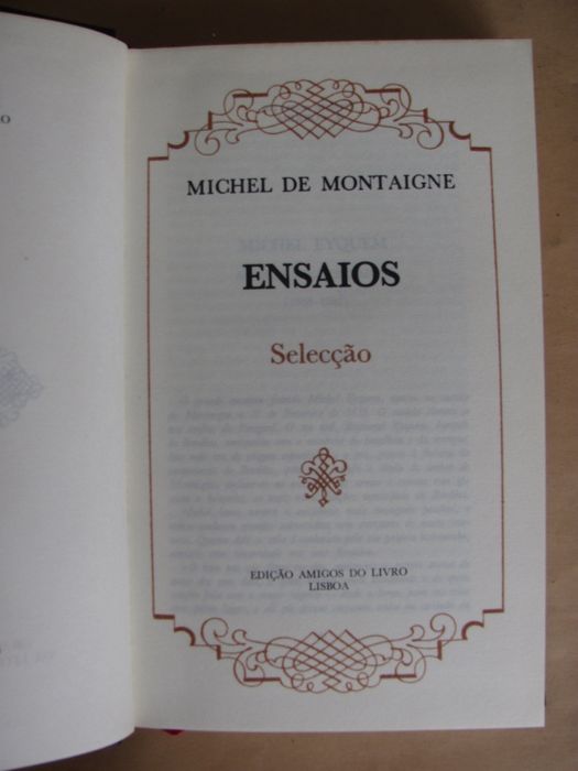 Teatro Grego de Ésquilo, Sófocles / Ensaios de Michel de Montaigne