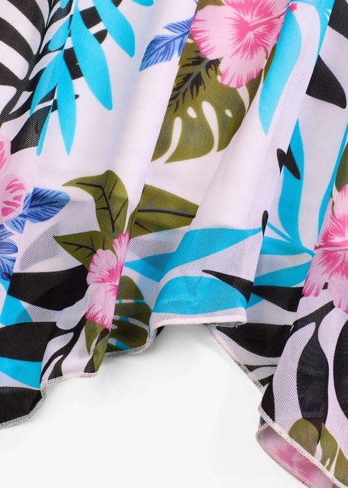 B.P.C top tankini asymetryczny we wzory siateczkowy r.46