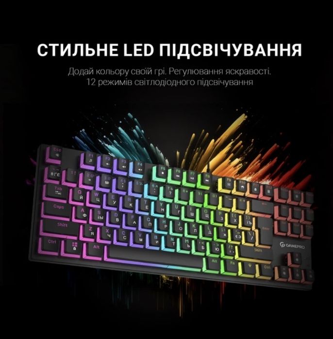 Клавиатура  GamePro MK80R RGB Red Switch Black