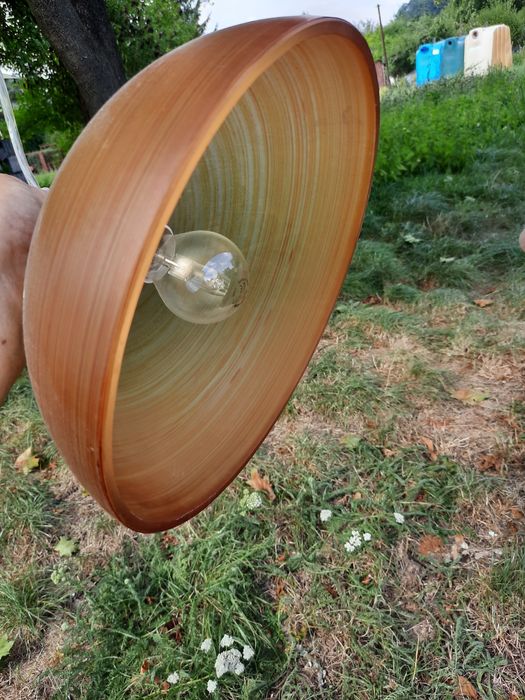 Retro lampa wiszaca szklana