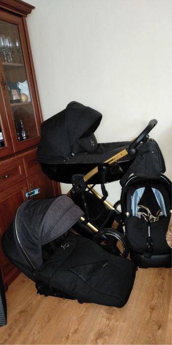 Wózek dziecięcy Junama Gold 3w1 z bazą isofix