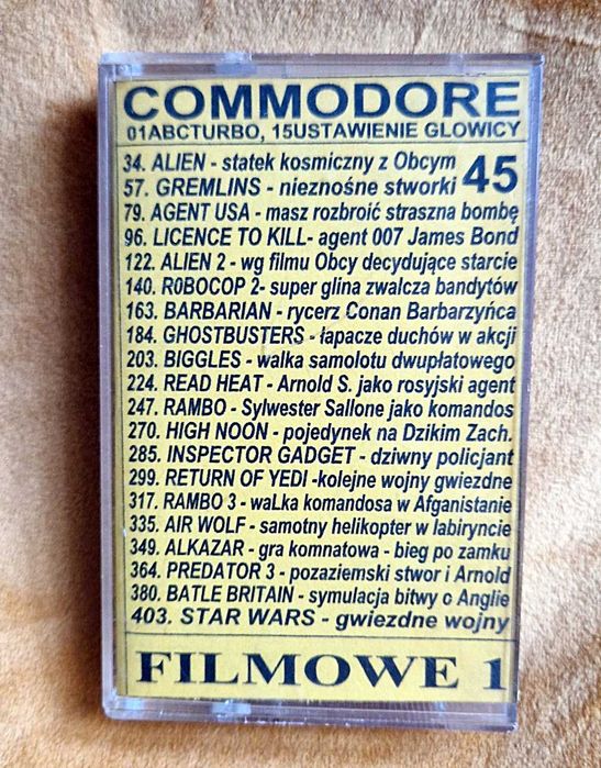 Kaseta Commodore 64 - nr.45 - Filmowe 1