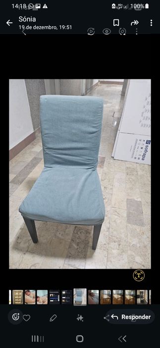 6 Cadeiras com capa lavável ikea