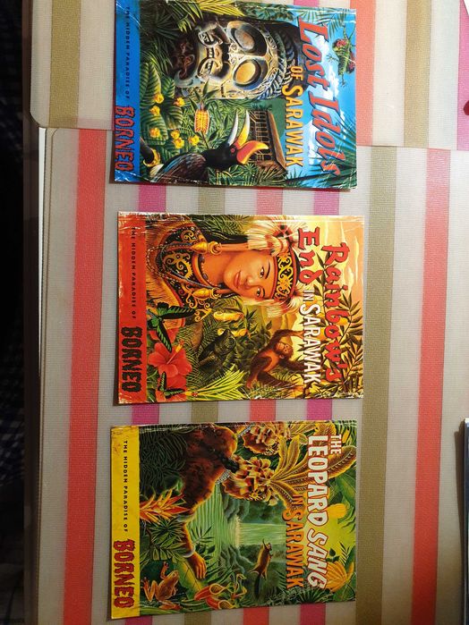 3x Borneo widokówki, Indonezja, Sarawak, vintage, PRL, unikat, sztuka
