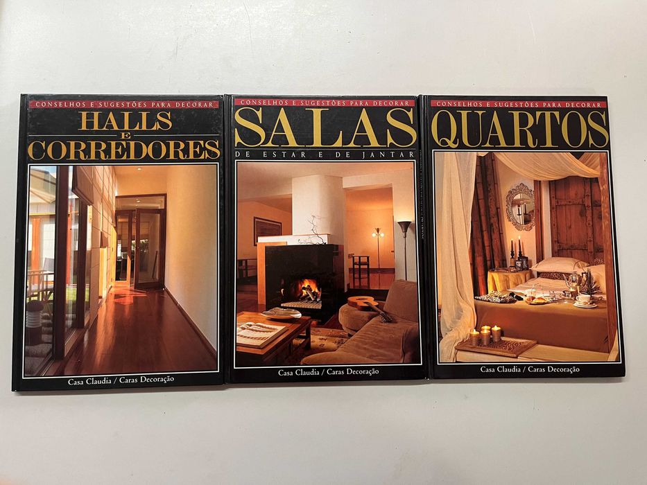 Livros de decoração Casa Cláudia (três) - Halls, salas, quartos.