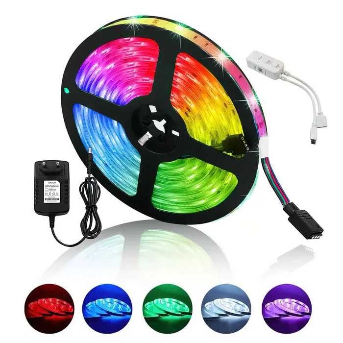 Светодиодной лента 5050 12 цветов 9000 часов работы, самоклеящиеся