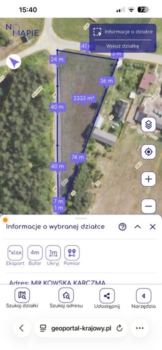 Działka budowlana Miłkowska Karczma