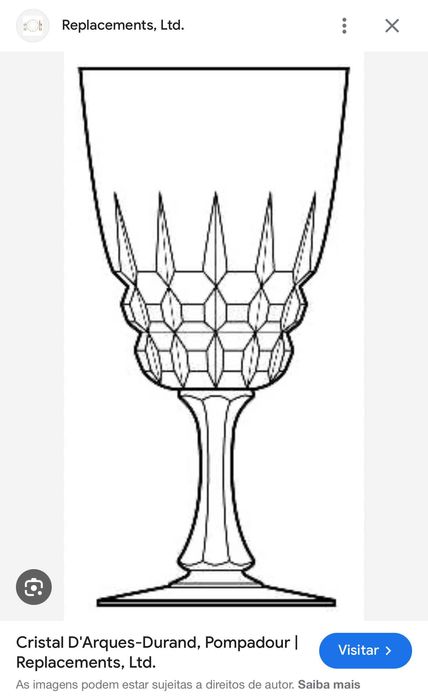 Copos e garrafa cristal d'arques- Conjunto 25 peças