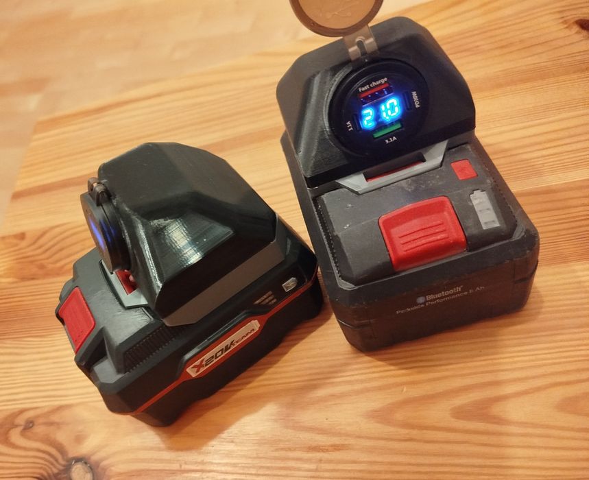 Powerbank Parkside 20V ładowarka USB C z woltomierzem fast charge