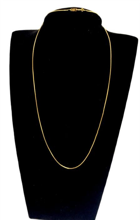 Pozłacany srebrny łańcuszek Próba 925 Waga 1,20 g Długość : 40cm