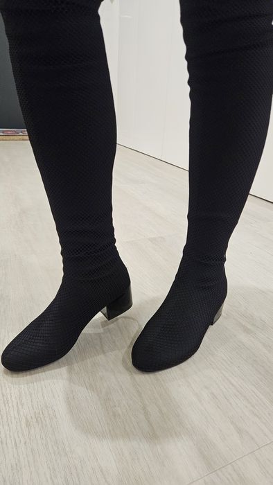 Buty damskie czarne  kozaki rozm 37 nowe