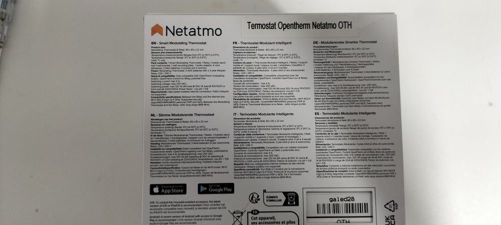 Termostat sterownik Netatmo oth-pro