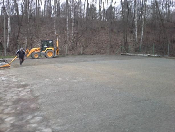 KOPARKA Utwardzanie PLACÓW dróg Transport KAMIEŃ ubijanie WYBURZENIA