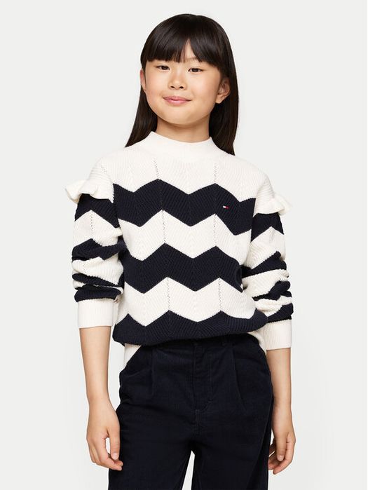 Sweterek biało granatowy Tommy Hilfiger 110