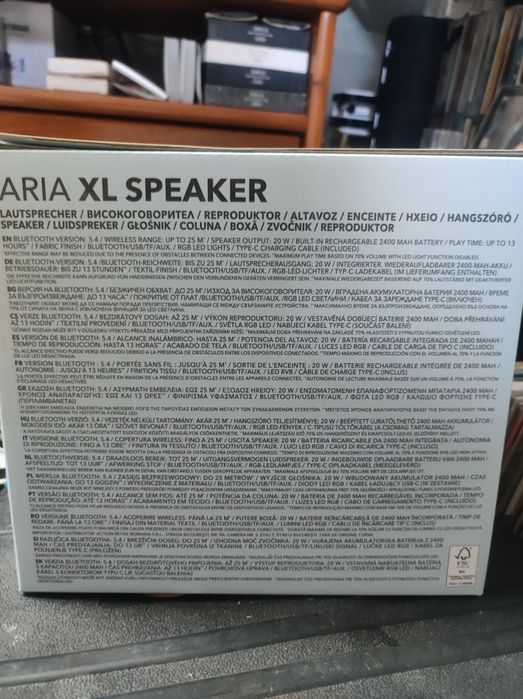 Coluna musical portátil bola 20 watts