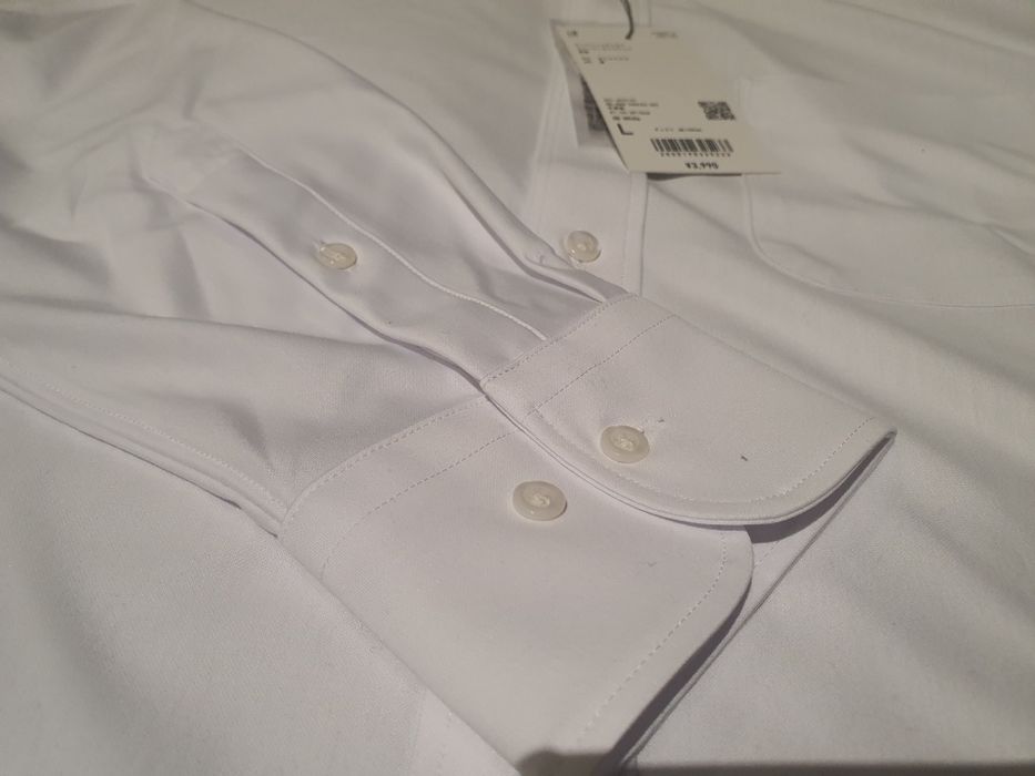 Uniqlo Koszula męska biała L NON AIRON z Japoni