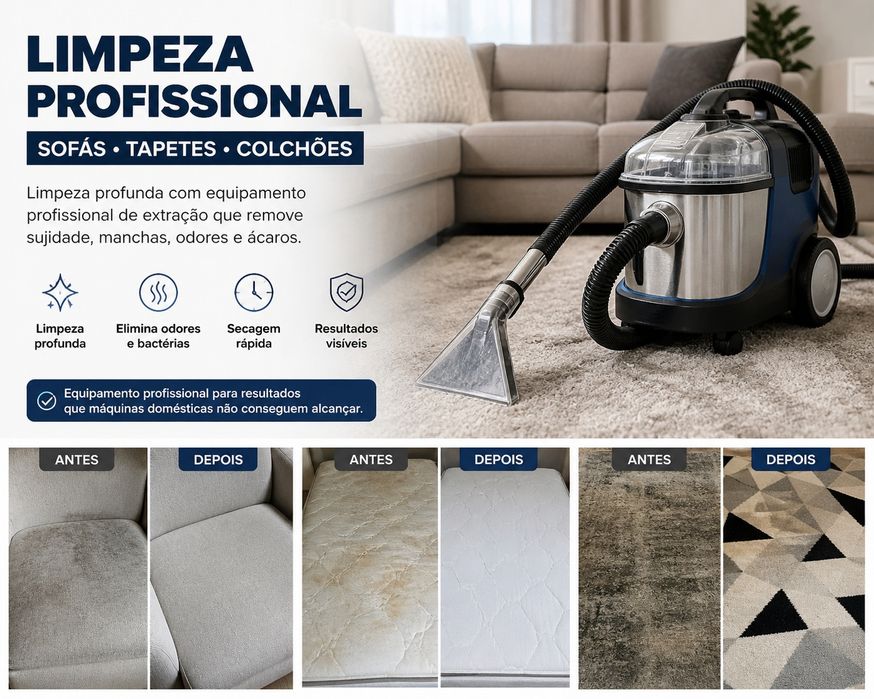 Limpeza Profissional de Sofás, Tapetes Colchões e estofos