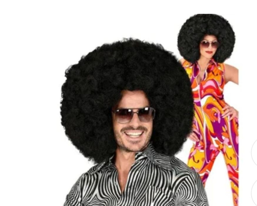 Big Afro peruka I dodatki przebranie męskie Halloween  cosplay