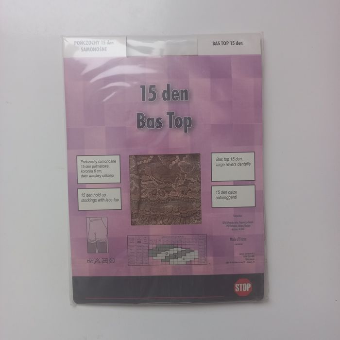 Bas top pończochy samonośne roz 4