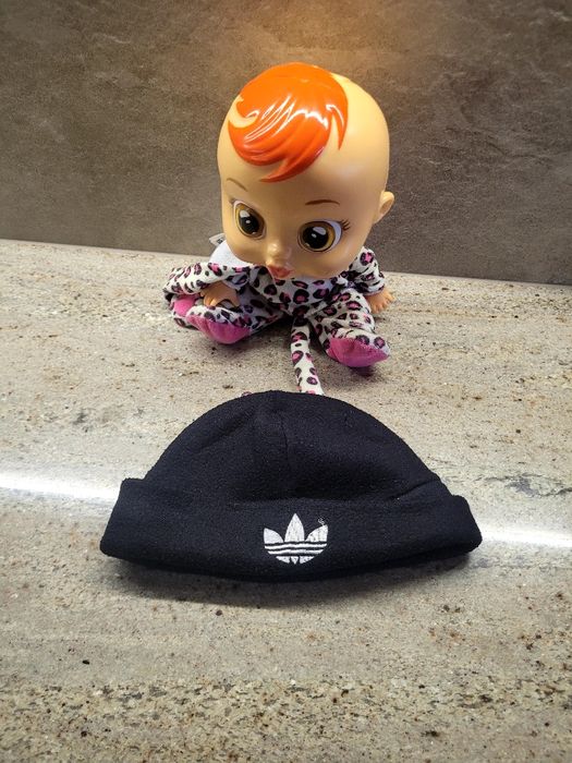 Czarna czapka adidas 26 cm, 3-4 lata