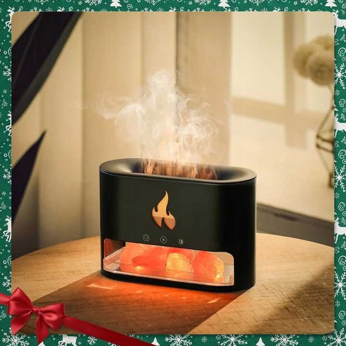 Nawilżacz Powietrza Kominek Lampka Nocna Efekt Płomienia Led Dyfuzor