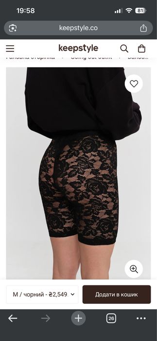 Велосипедки шорти мережевні keepstyle